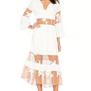For Love and Lemons Eva Midi Dress - Size Small